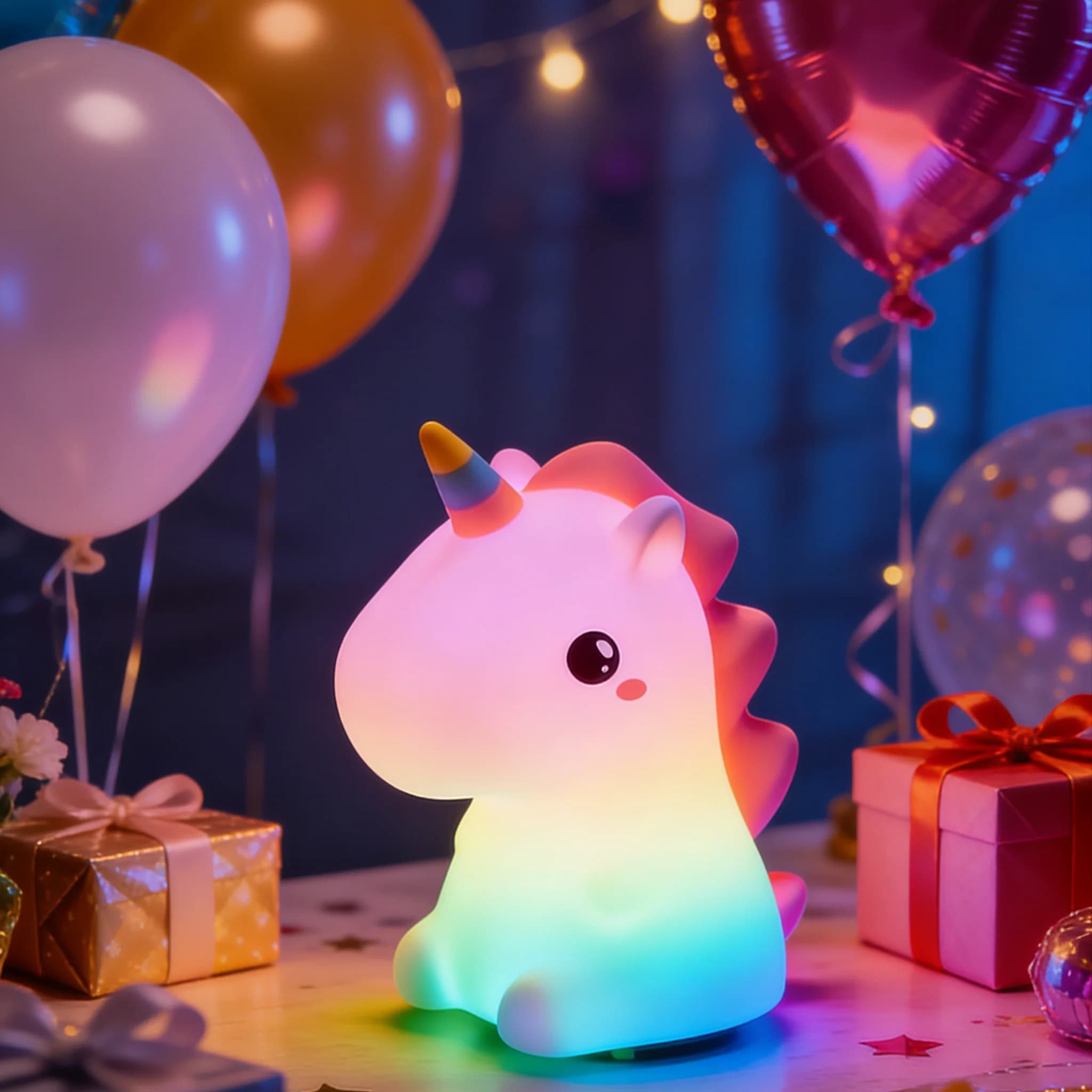 Luce Notturna USB in Silicone a Forma di Capibara, Decorazione Carina per Camera da Letto, Asilo, Casa, Bagno, Pasqua, Natale, Compleanno, Dormitorio