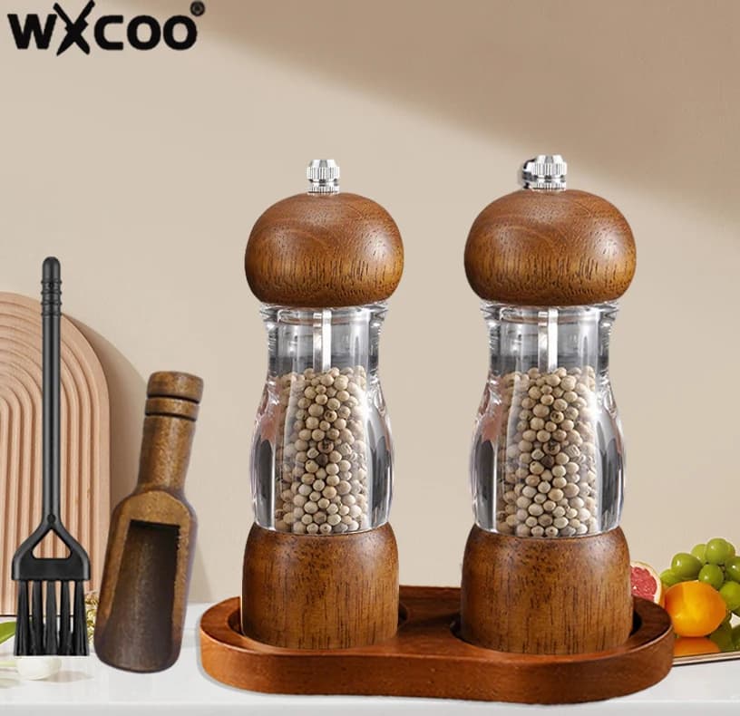 1 ~ 5 pezzi Set macinapepe sale regolabile macinazione in ceramica macinatore di spezie manuale sale e pepe smerigliatrice per uso barbecue in cucina