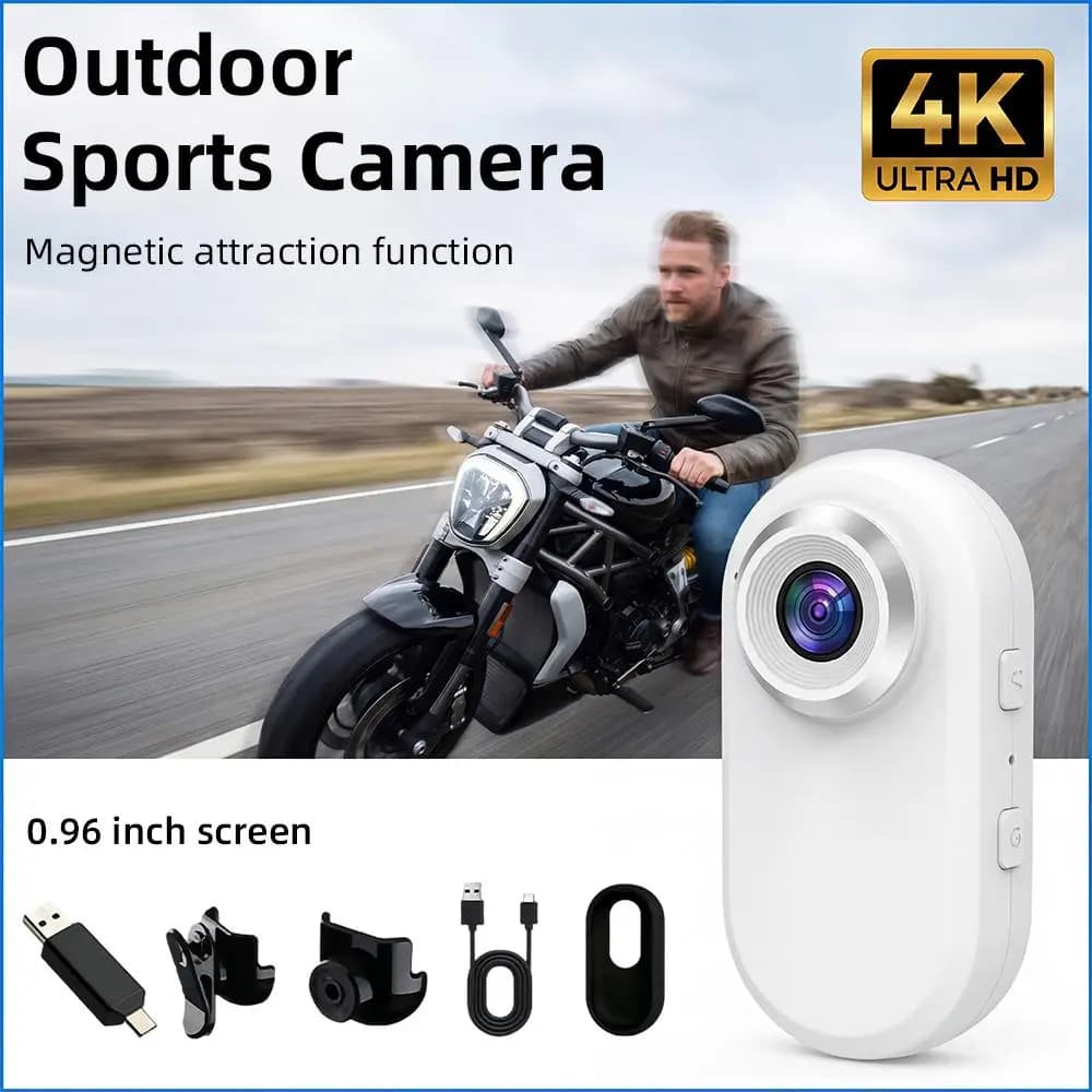 4K HD Mini Recorder Finger Action Camera Lightweight POV Motorcycle Road Sport Cam Bicycle Vlog Pet Body Camera 150 Degree