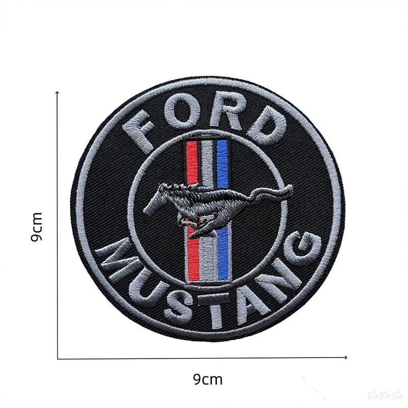 Embroidered Patches Applique Punk Rock Clothes Badge Sticker Backpack Decal For Ford Mustang Shelby Fiesta Edge Mondeo Kuga F150