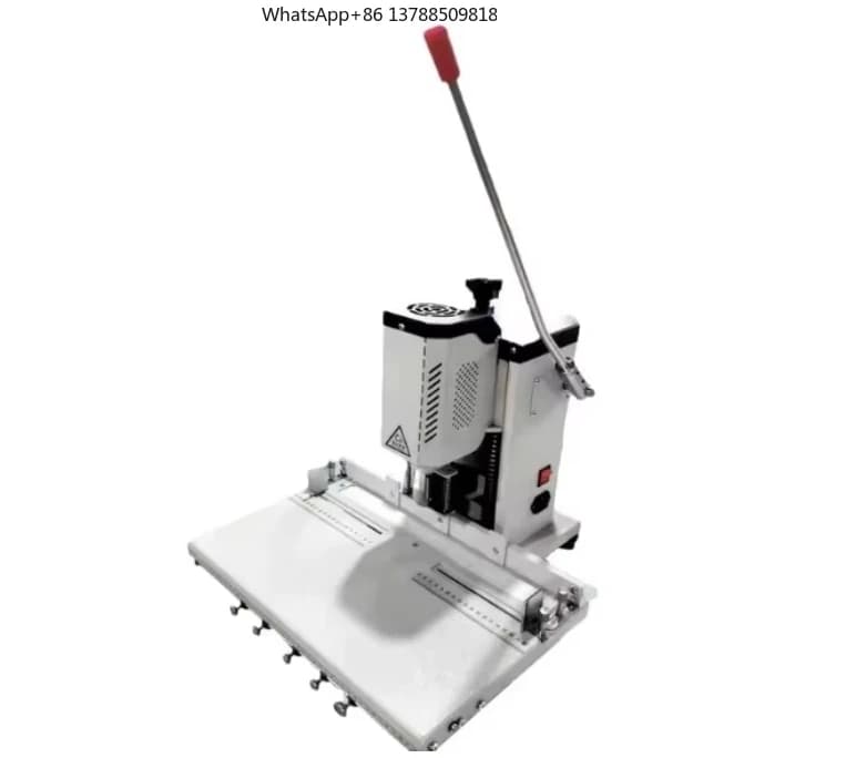 Programmable Multifunction Drilling Machine for Office 220V, Perforator Machine for Offices and Graphic Stores with Motor