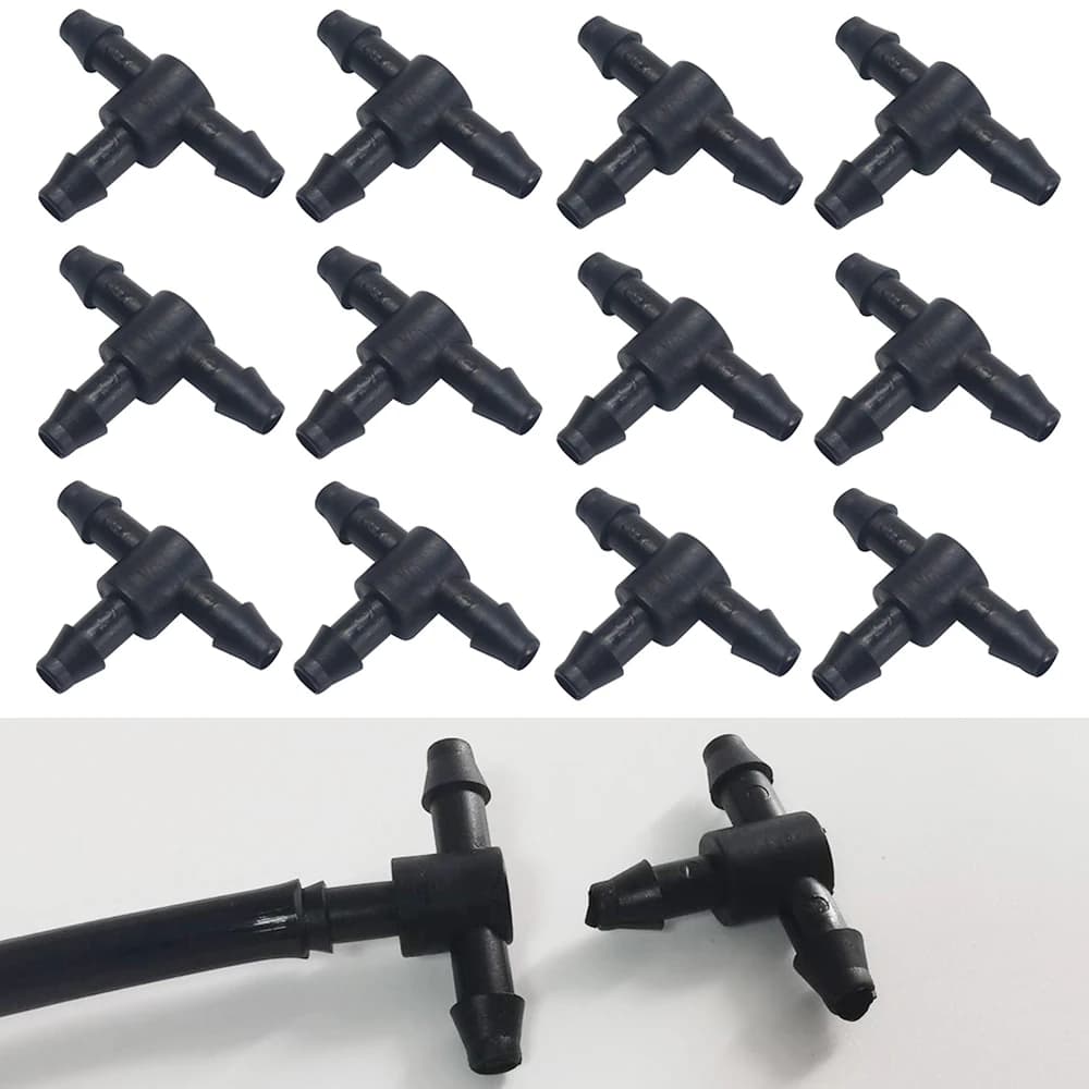 500 pezzi tubo a T in plastica 6mm gancio invertito tubo a T irrigazione a goccia connettore capillare raccordi per tubi di irrigazione da giardino