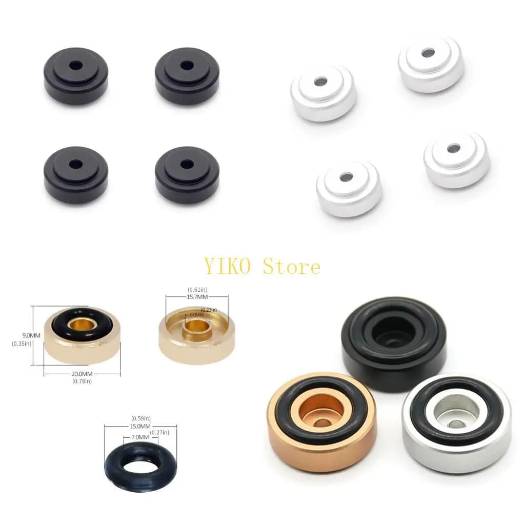 K32C 4PCS Heavy Duty Base in gomma antiscivolo Piedini per altoparlanti Pad smorzamento delle vibrazioni per sistemi HiFi