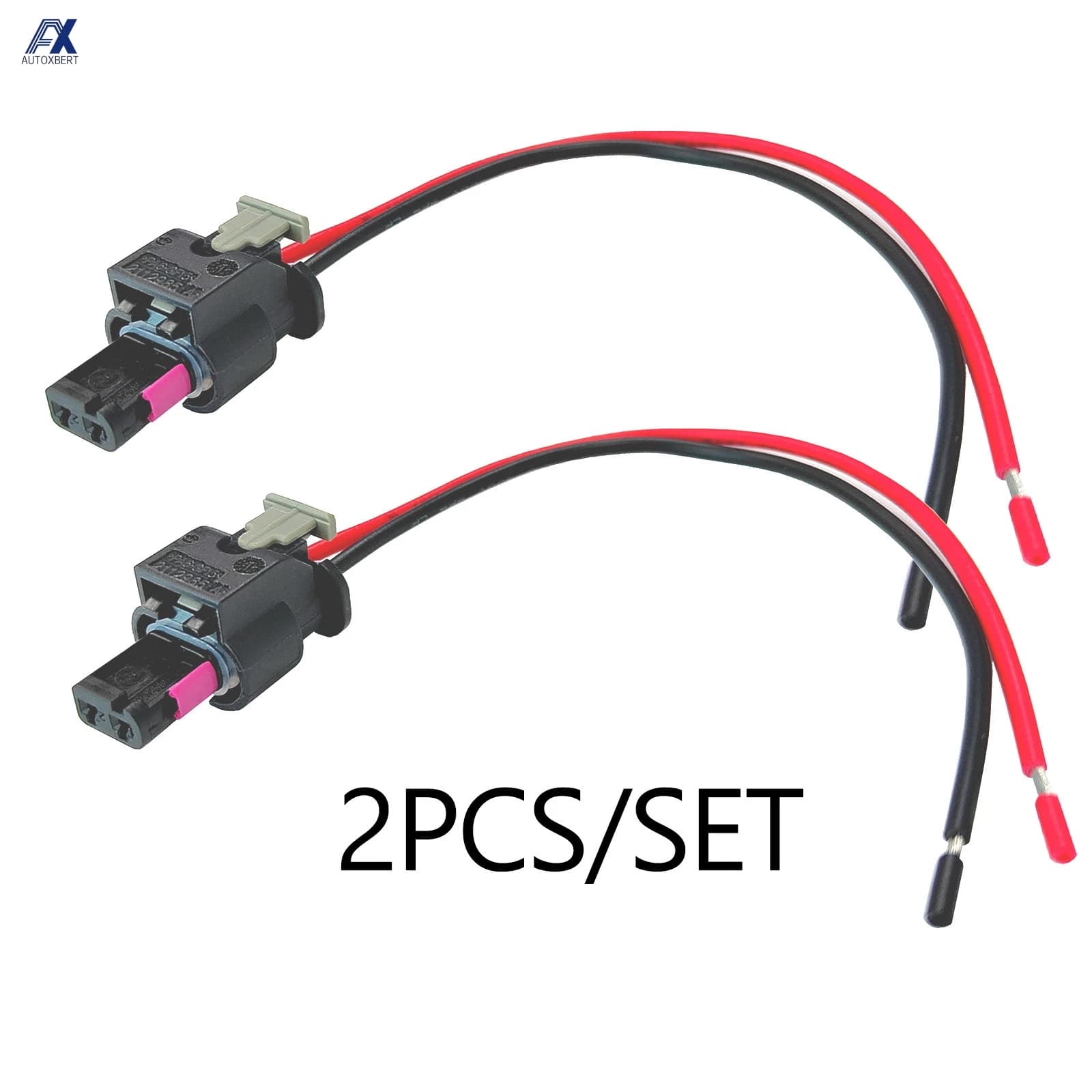 2X 2-Pin Per Audi VW Seat Skoda Mercedes Fendinebbia Connettore Sensore Impermeabile Cablaggio Spine Kit 4F0973702 6R0973323 4H0973702A