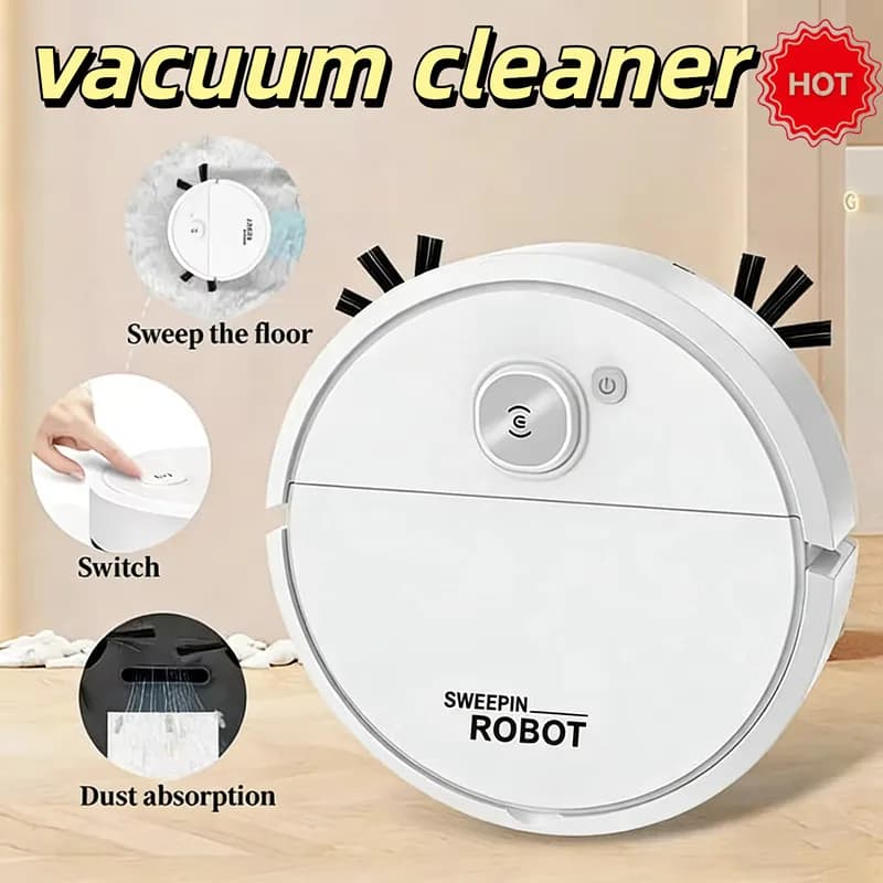 Robot Vacuum Cleaner Intelligent with Strong Suction, Rechargeable and Washable, for Peli di Animali Domestici, Pavimenti Duri, Cucina e Stanze - News 2026