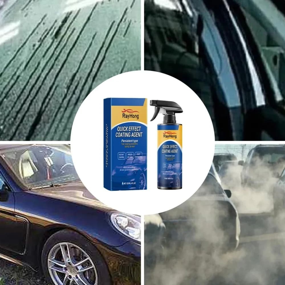 Agente Lucidante per Vernice Auto, Spray per Rivestimento Auto, Strato Idrofobico Cristallino, Agente per Lucidatura e Rinnovamento Vernice