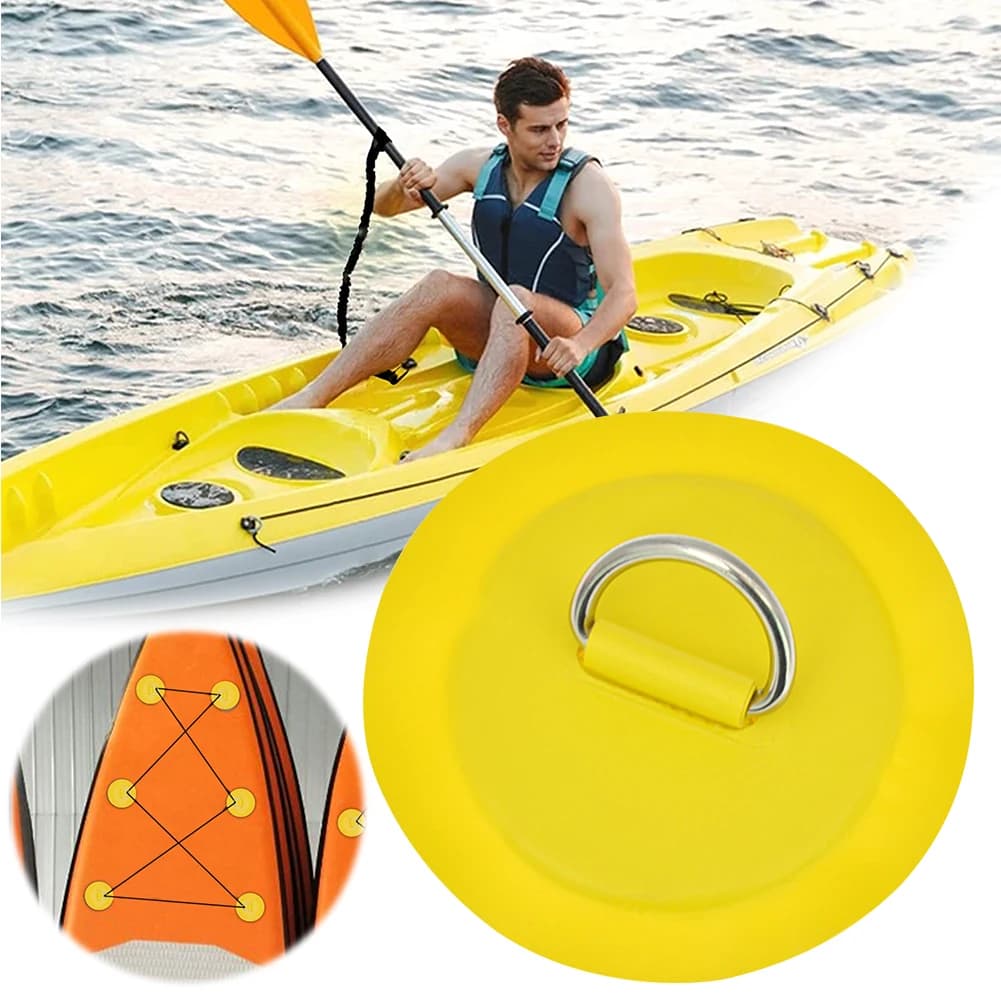 Patch per anello a D da 8 cm Stand Up Paddle Ring Patch per anello a D di forma rotonda Patch in PVC resistente all'acqua di mare per kayak da barca gonfiabile