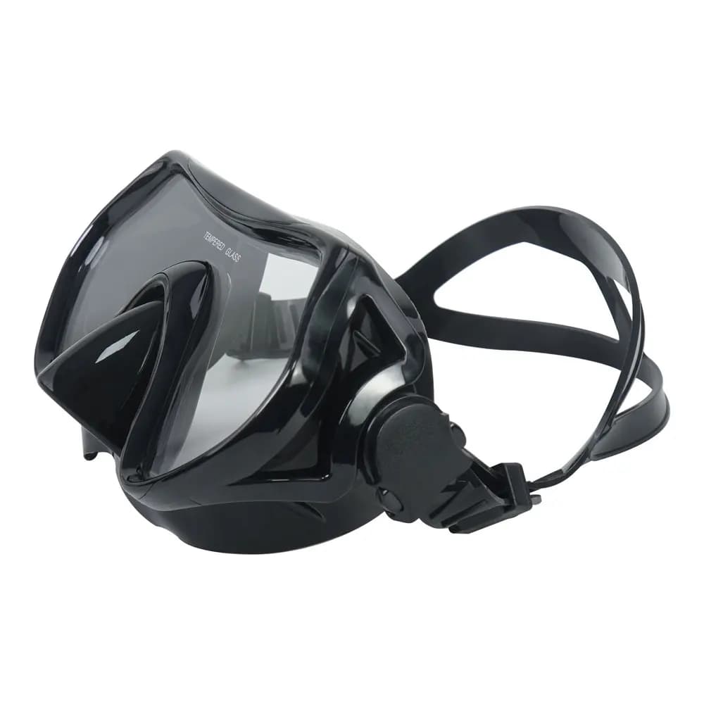 180 ° Underwater Mask Panoramic Duvet, Tempered Glass Nuote Eyelets with Silicone Gasket, Snorkeling Equipment with Nasal Cover for Adults and Children
