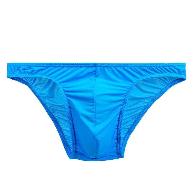 Men's Slips in Ice Silk, Mutande Subtles Elastica Breathable Unit with U Pocket, Fast Drying