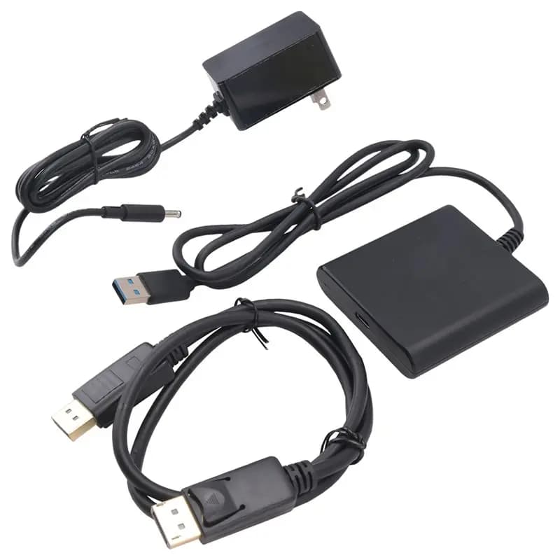 3CGRO-Adapter Power Kit Displayport Cable PS5 VR2 PC Steam VR Gaming Accessories US Plug