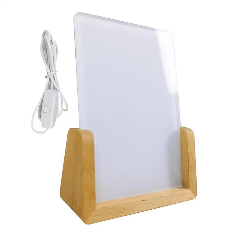 Sublimation Night Lights Blanks Sublimation Photo Blanks LED Acrylic Light Base Heat Transfer Acrylic Photo Frame for Bedroom