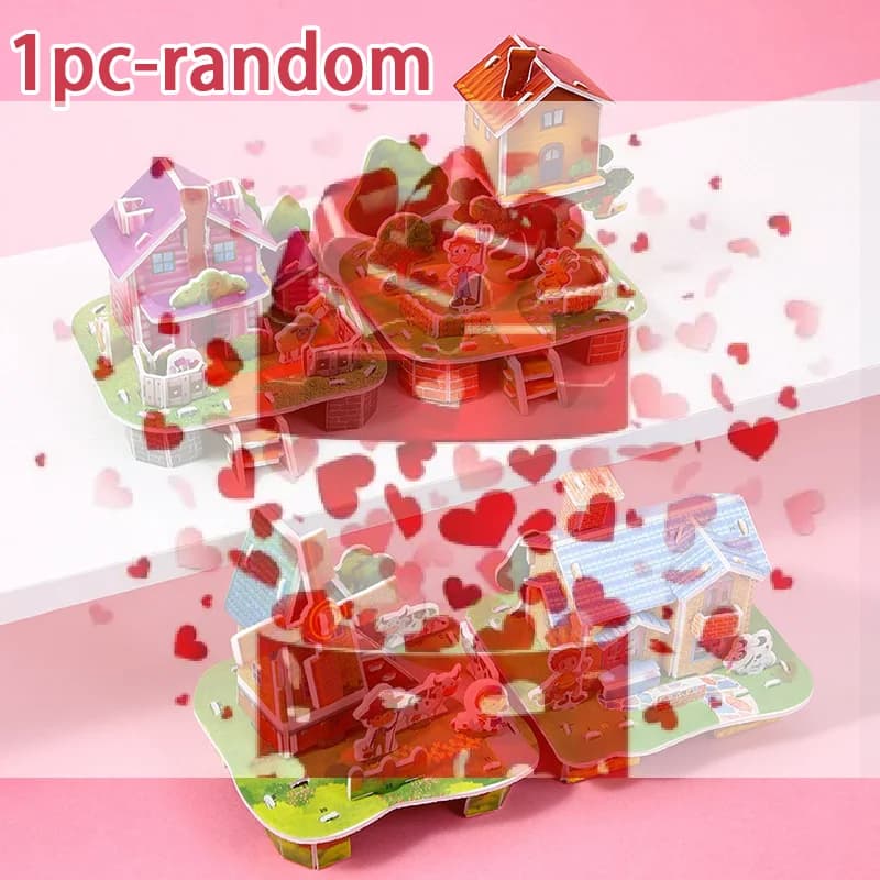 【BS】1 Pezzo Regalo per Bambini, Puzzle 3D Tridimensionale, Modellino da Costruire, Giocattolo Educativo Fai-da-Te in Carta