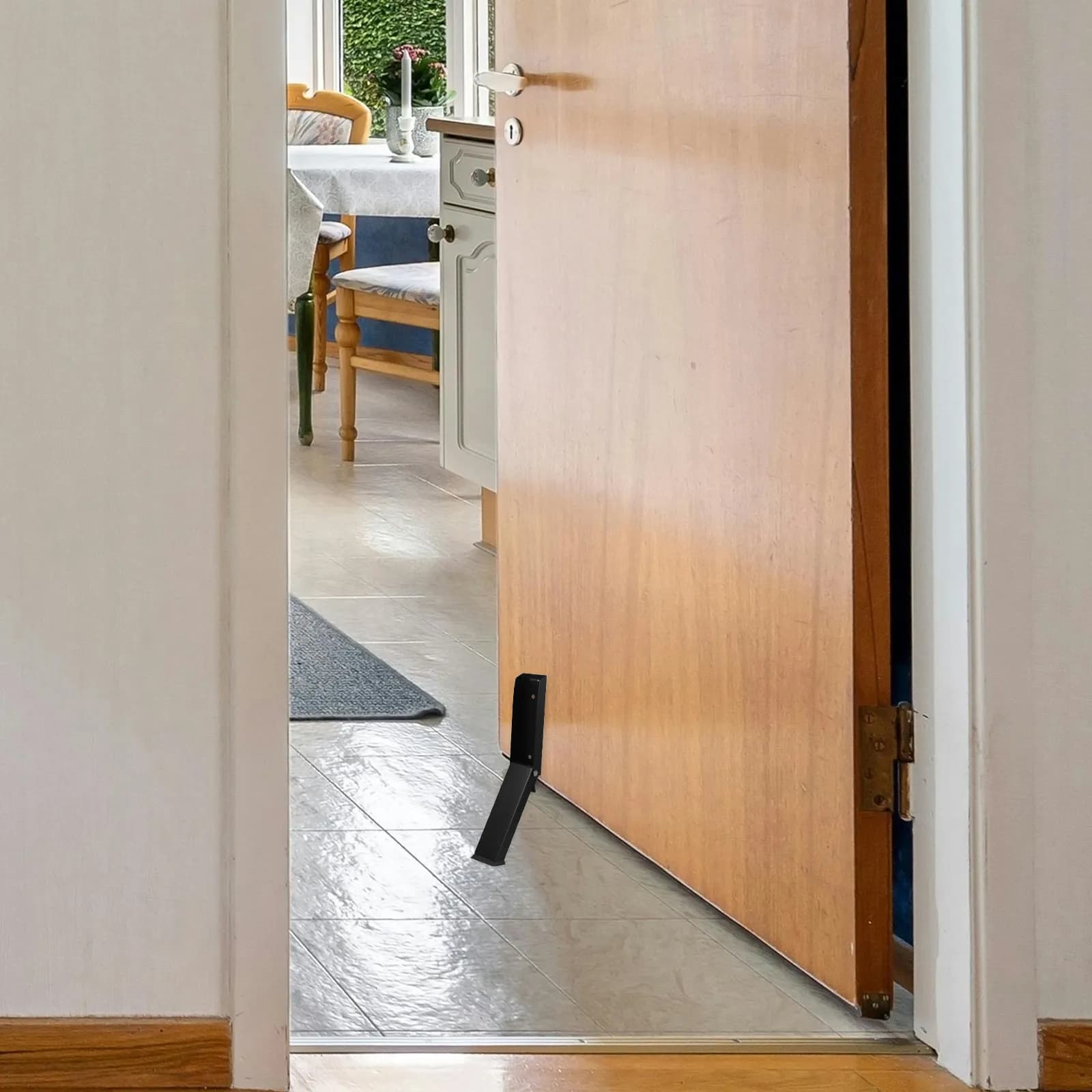 Fermaporta Pieghevole per Camera da Letto, Cuneo di Sicurezza in Metallo Anti-Collisione per Fondo Porta, Fermaporta Pieghevole per Camera da Letto