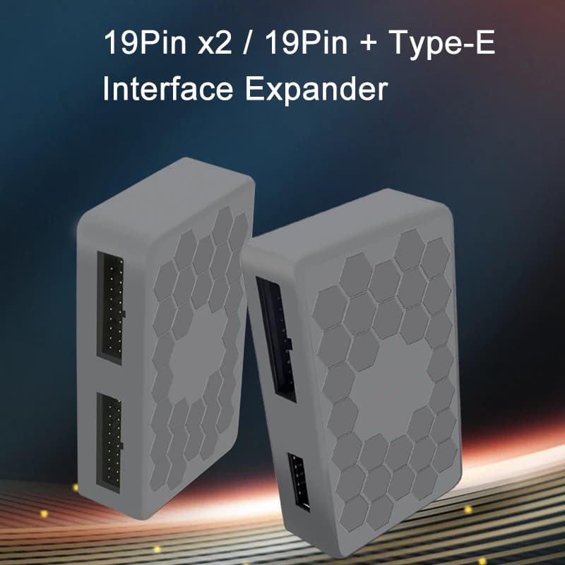 Hub splitter espansore di interfaccia doppio 19 pin o 19 pin + Type E 5 Gbps con cavo Micro USB 3.0, adattatore da Type-E/19 pin a doppio Micro B