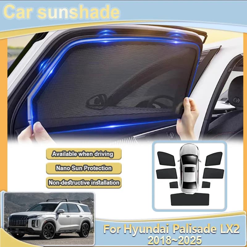 Per Hyundai Palisade LX2 MK1 2018 2019-2025 Parasole Laterale a Rete per Auto, Copertura Parabrezza, Protezione UV, Accessori Auto