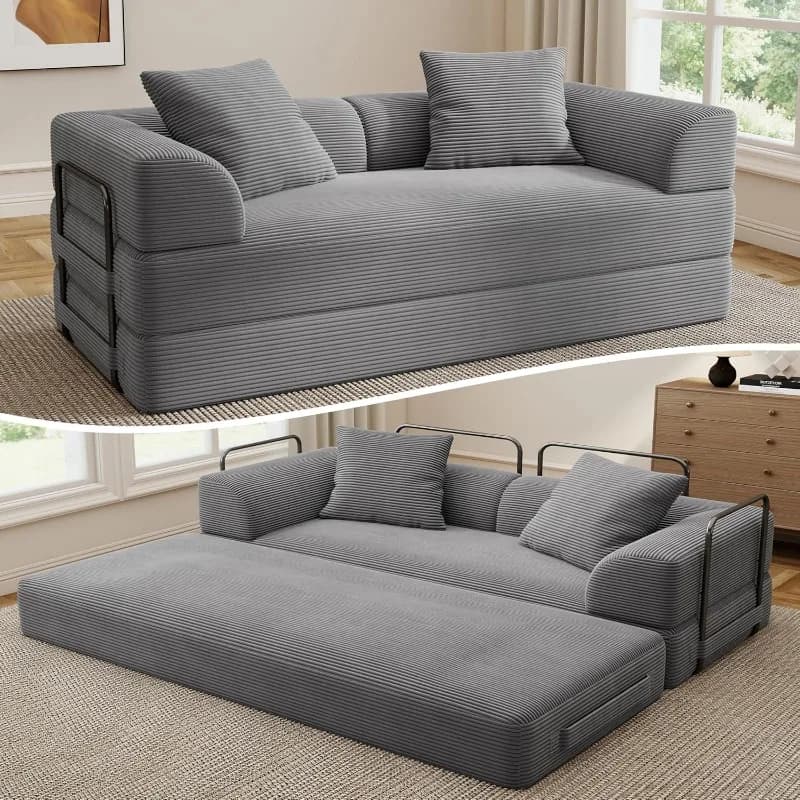 Divano Letto Cloud Senza Struttura, Divano Letto Convertibile 5-in-1, Divano Estraibile, Divano Letto Comprimibile, Divanetto