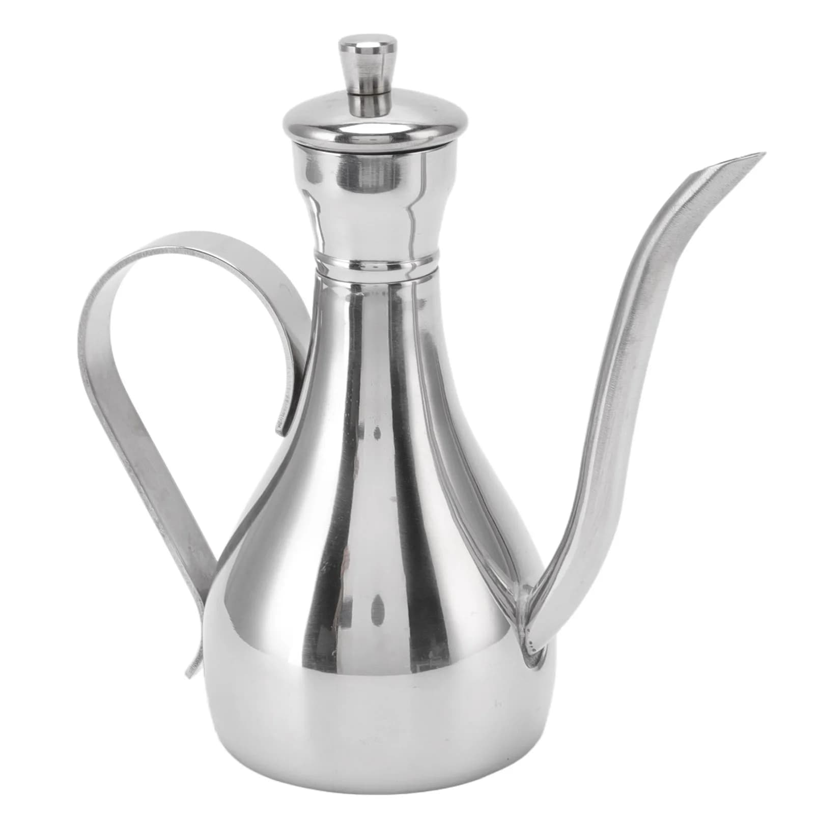 Bottiglia per dispenser di olio in acciaio inossidabile da 350 ml Pentola per olio da cucina Bottiglia per residui di olio filtrante Accessori per la cucina di casa