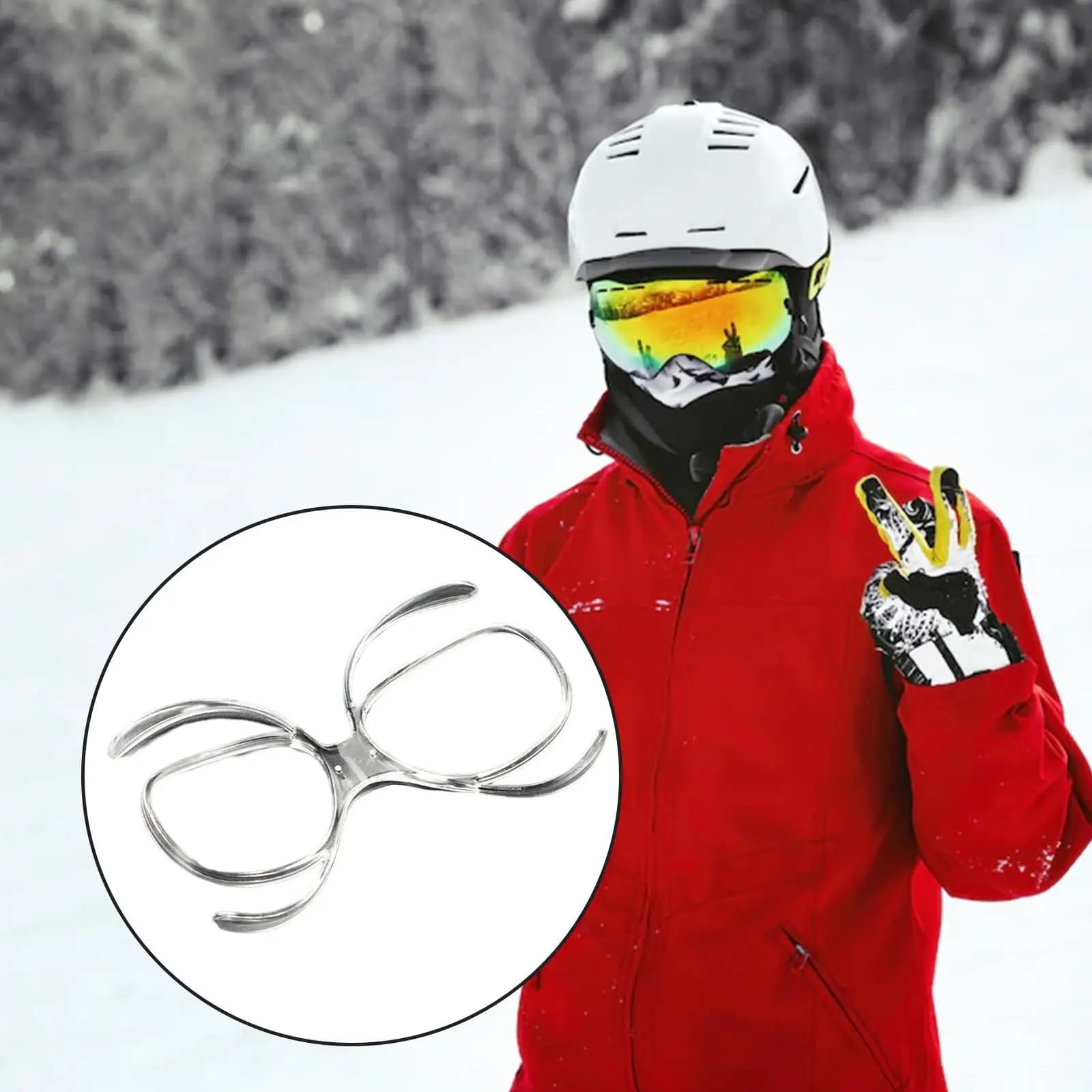 Occhiali da snowboard Adattatore per telaio interno Adatto ai indossatori di occhiali per
