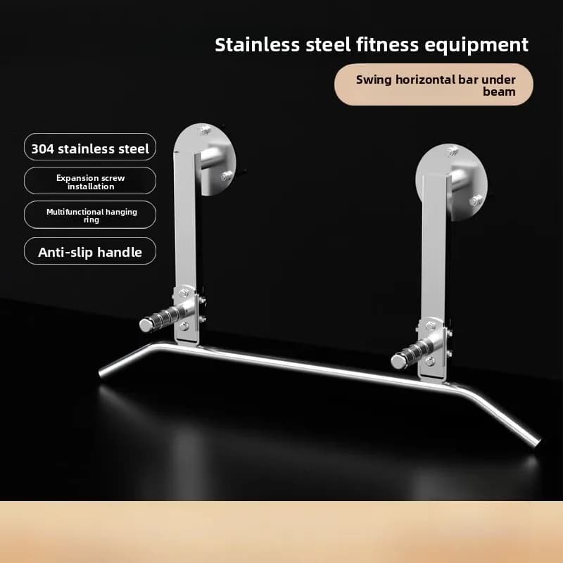 304 stainless steel horizontal pull-up bar for home use, fitness equipment with swing for wall punching
