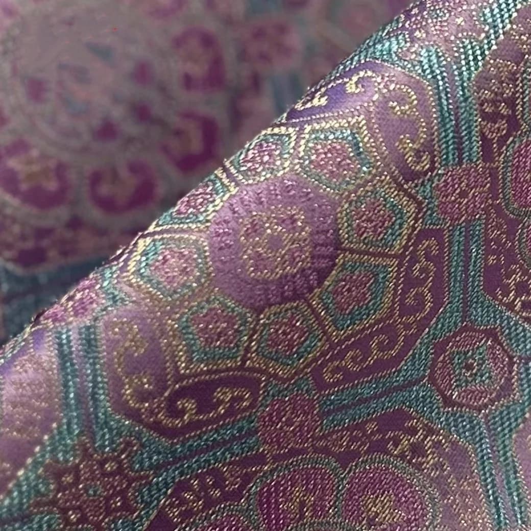 Pink Blue Purple Brocade Imitation Song Brocade Fabric Weaving for Brocade Coat New Collection