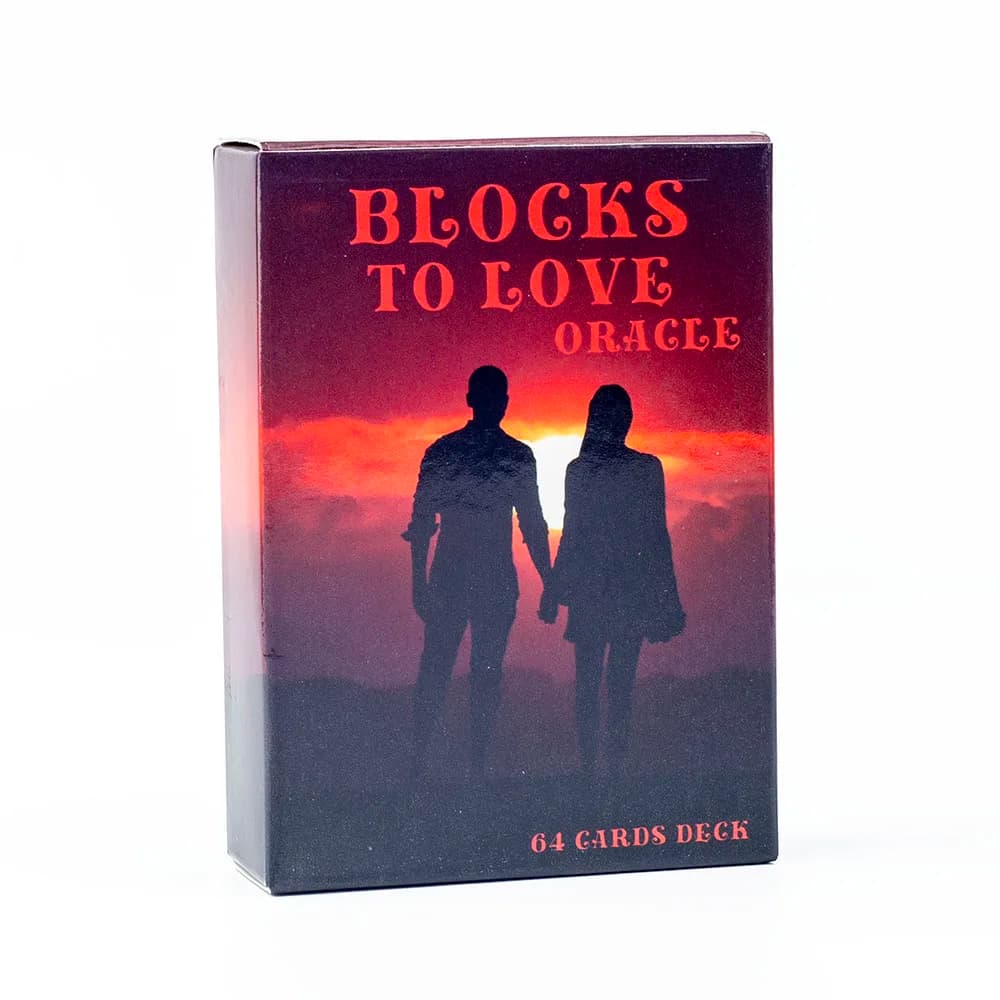 Blocks to Love Oracle 64 carte Tarocchi per anima gemella e relazioni romantiche 8,3x6,3 cm Gioco da tavolo per collegamenti insistici