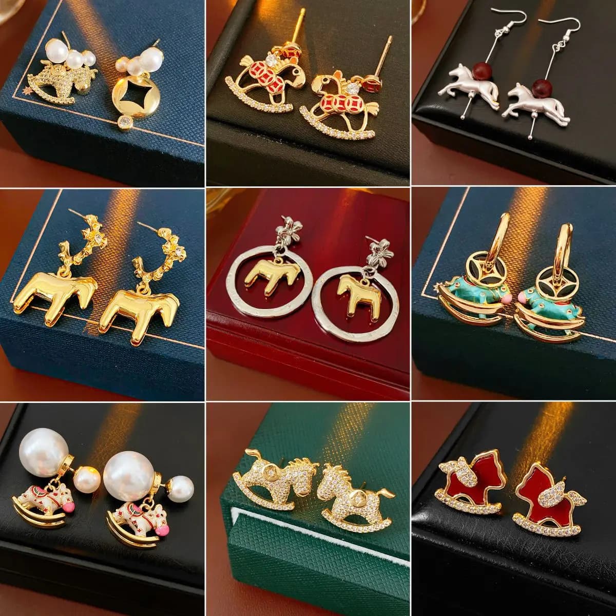 Orecchini Sweet Trojan Horse Design di nicchia Versatile regalo di gioielli per orecchie in stile dolce per le donne