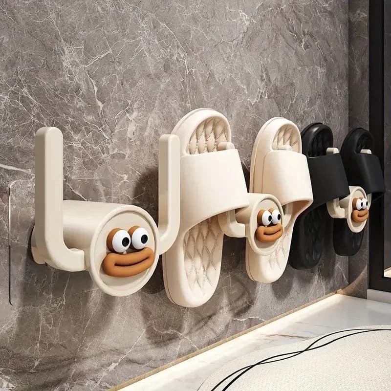 1 Piece Gancio Porta Ciabatte a Cartone Animato, Organizer for Bath slippers, Shoe drainer stand, for Baths and Bedrooms