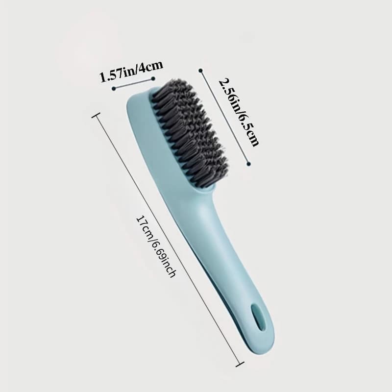 2-piece set: 1 soft-bristle cleaning brush + 1 hook, multi-functional laundry brush that gently protects shoes and clothes, high-efficiency stain-removing shoe brush, household cleaning tool