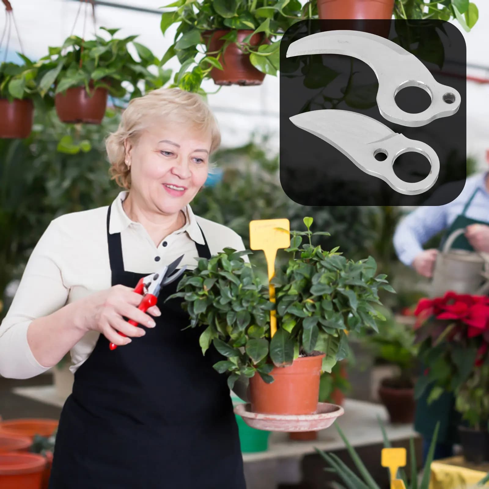 2 Pezzi di Ricambio per Forbici Elettriche da Potatura, Strumento Professionale da Giardinaggio, Design Scientifico, Risparmio di Tempo, Efficiente