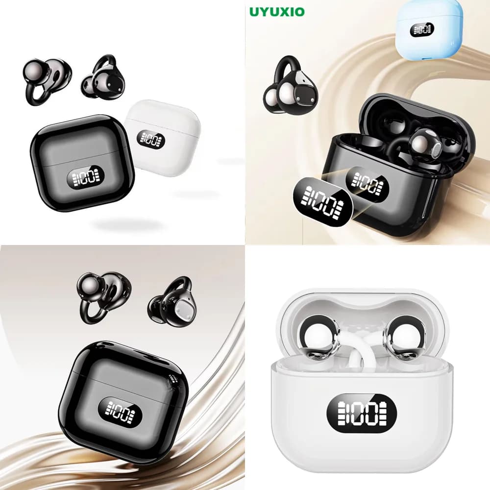 Cuffie BT 5.4 con Display LED, Chiamate Nitide, Lunga Durata della Batteria, Auricolari Wireless per iPhone e Android, Ideali per Viaggi