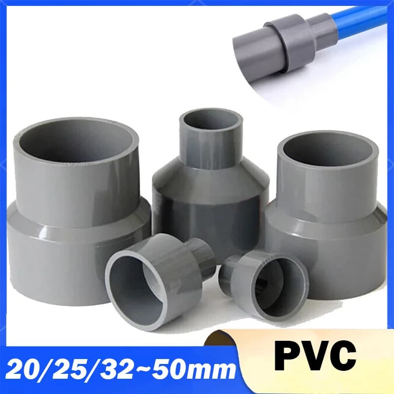 Raccordi per Tubi di Irrigazione da Giardino 20/25/32/40/50mm, Riduttori Diritti in PVC, Adattatori per Tubi dell'Acqua e Acquari