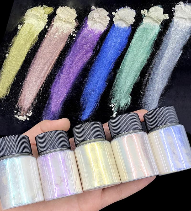 Polarized Violet White Symphony Pearl Mica Powder Car Paint Color Cosmetics Eyeshadow Soap Dye Mermaid Pigment Nail Glitter Dust