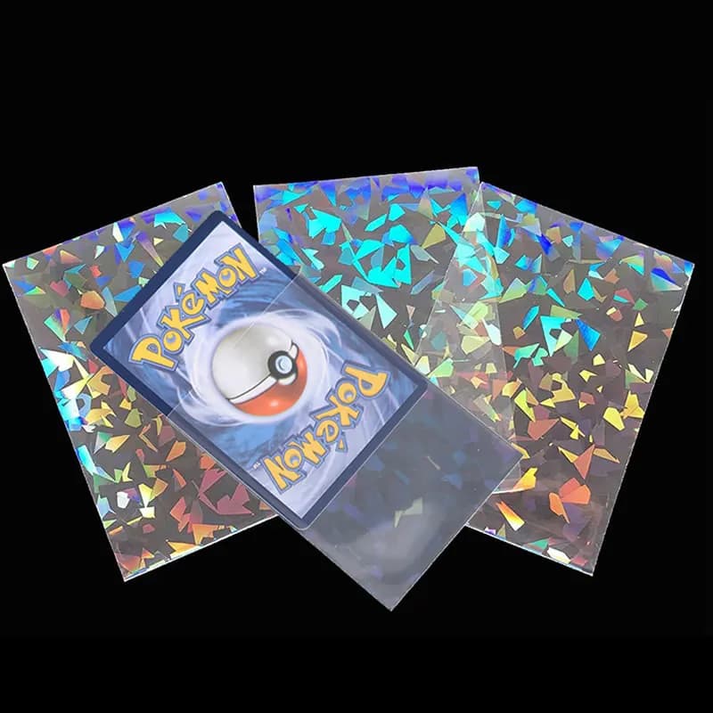 Manicotto per pellicola per carta laser olografica morbida da 66 * 91 mm per cartella protettiva per giochi Pokemon Yugioh Custodia per calcio da baseball