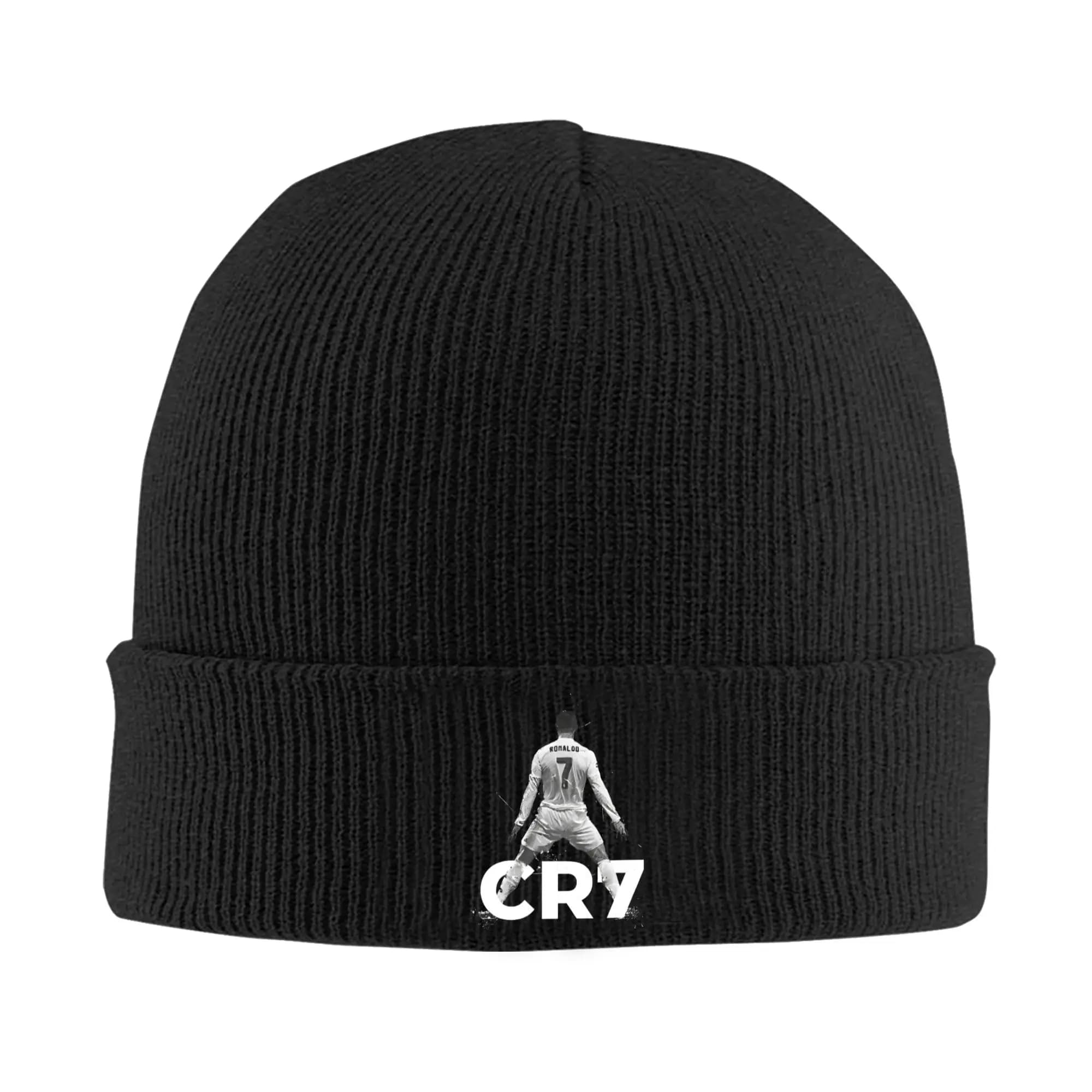 Soccer Legend CR7 Knitted Hat for Women Men Skullies Beanies Winter Hats Acrylic Warm Melon Cap ,