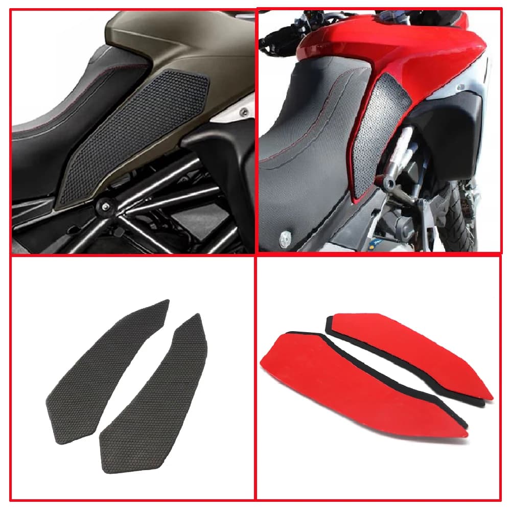 Adatto per Ducati Multistrada 1200 1260 ENDURO ABS 2016-2020 Moto Rilievo del Carro Armato Carburante Lato Ginocchio Trazione Grip Anti Slip Pad