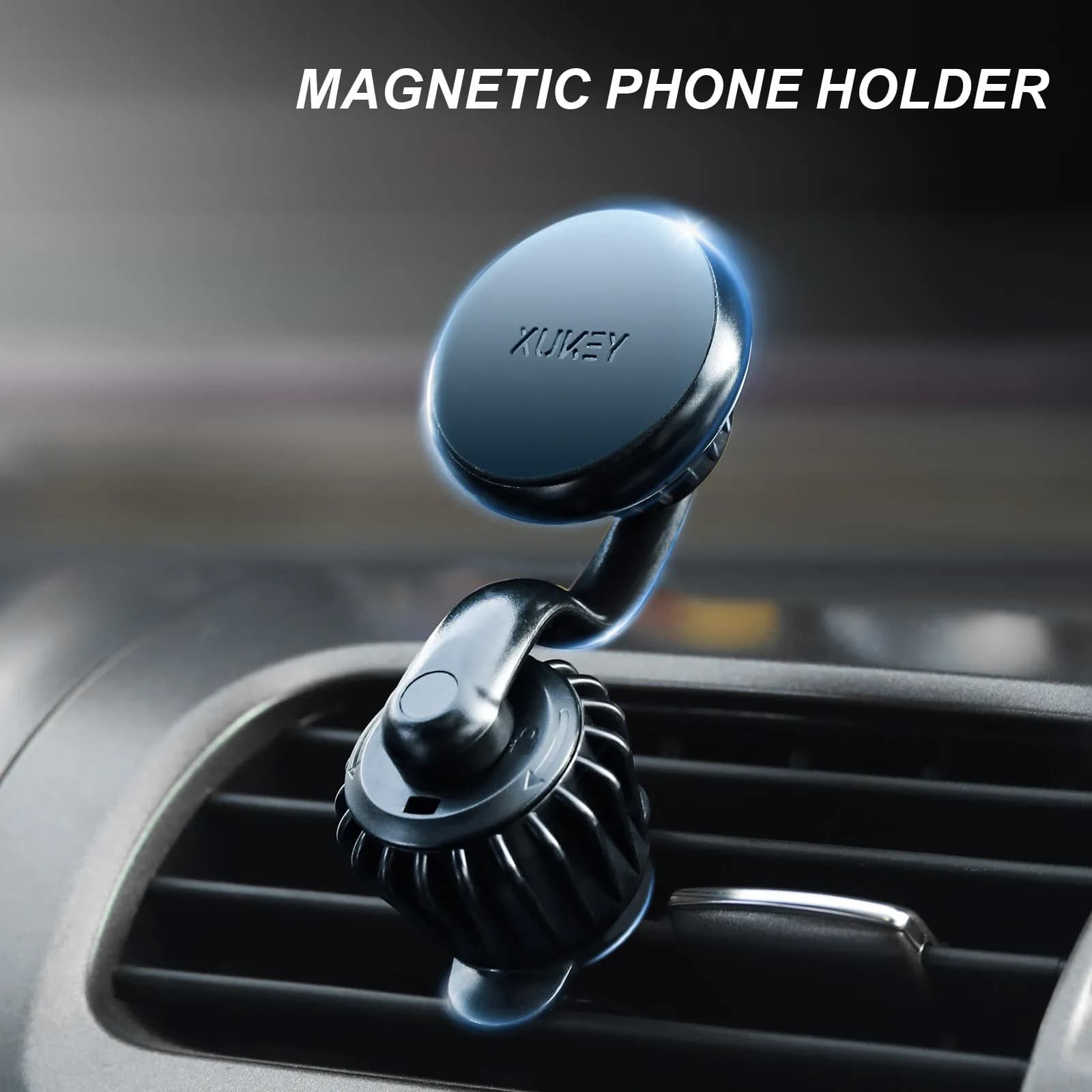 Supporto magnetico per telefono per auto Supporto per rotazione a 360 gradi per iPhone 14 13 GPS Staffa regolabile Magnete Supporto per presa d'aria per telefono cellulare