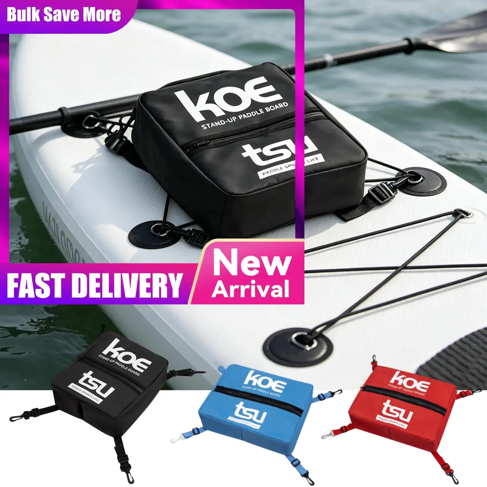 Paddle Board Bag Surf Portable Deck Cooler Bag For Kayak Paddle Board Outdoor Surfing Accessories With Adjustable And Fixed