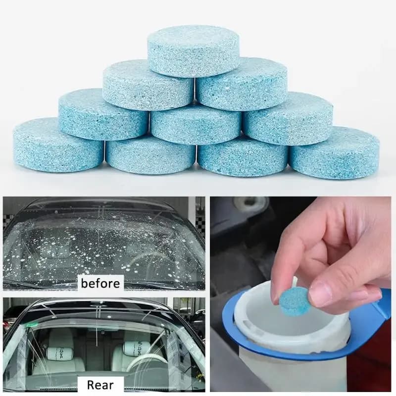 5 pezzi di detergente solido per tergicristallo per auto compresse effervescenti vetro WC finestra parabrezza pulizia accessori per auto