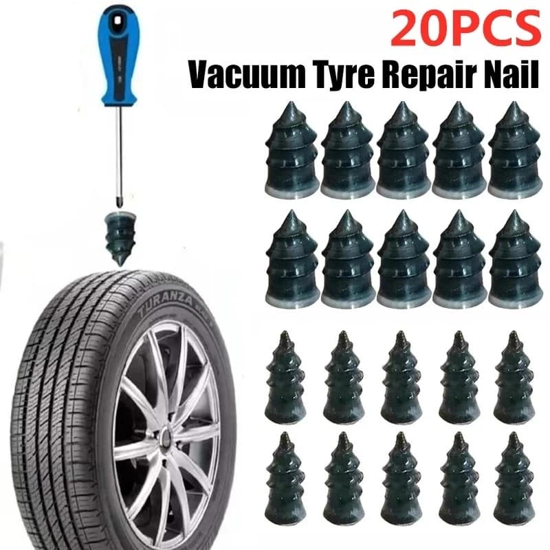 Set di chiodi in gomma per riparazione pneumatici per auto sottovuoto Viti per pneumatici Kit di strumenti di riparazione tubeless per camion moto