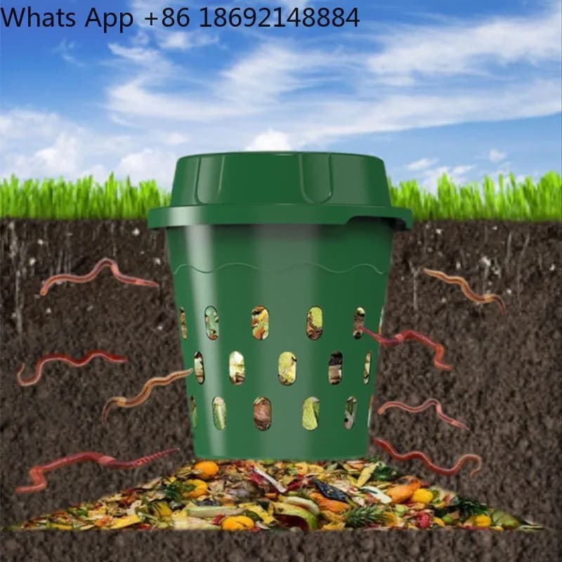 Garden outdoor organic compost bin, household food waste homemade worm compost