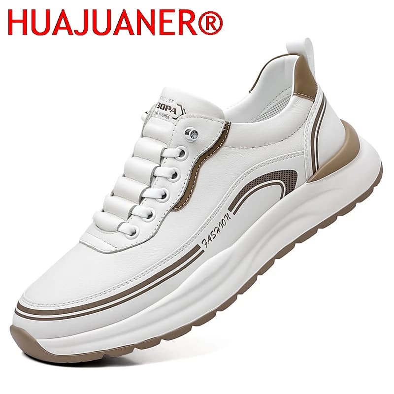 Men's Casual Shoes Breathable for Training Basket, Spring Collection 2026, Versatile Leather