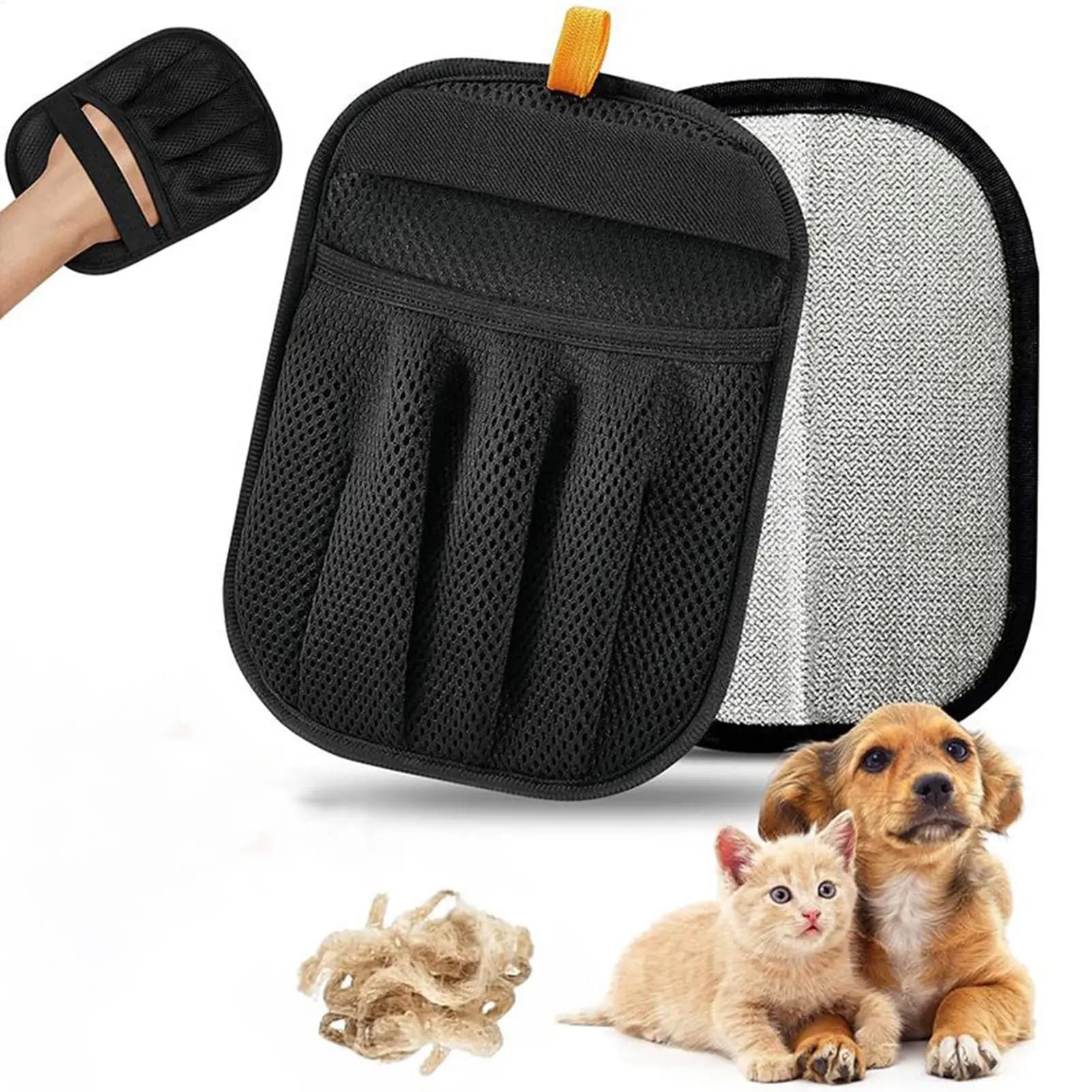Guanti per toelettatura bidirezionali statici per cani per animali domestici Attrezzatura per toelettatura per cani lavabile riutilizzabile Accessori multifunzionali per prodotti per animali domestici