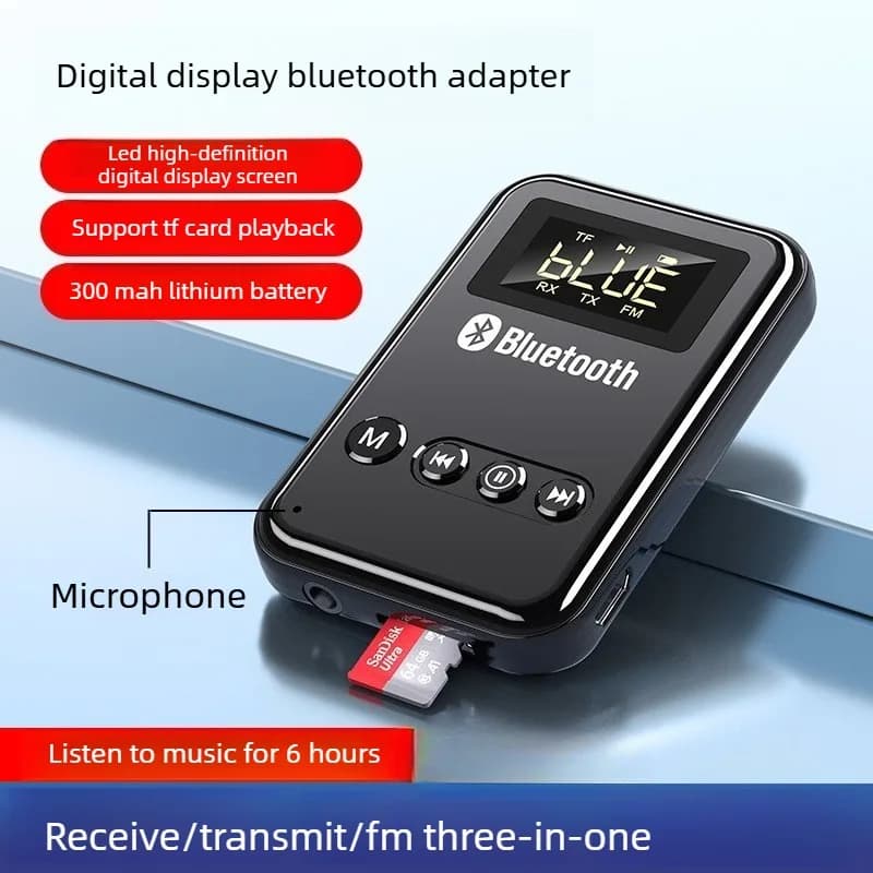 Bluetooth Adapter 5.0 Receiver and Transmitter 2-in-1 Suitable for Computer and FM Speakers