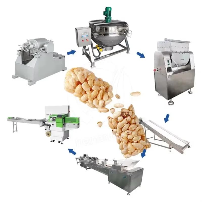 Macchina per estrusori di barre proteiche per snack alimentari Piccola linea di produzione portatile completamente automatica per barra energetica
