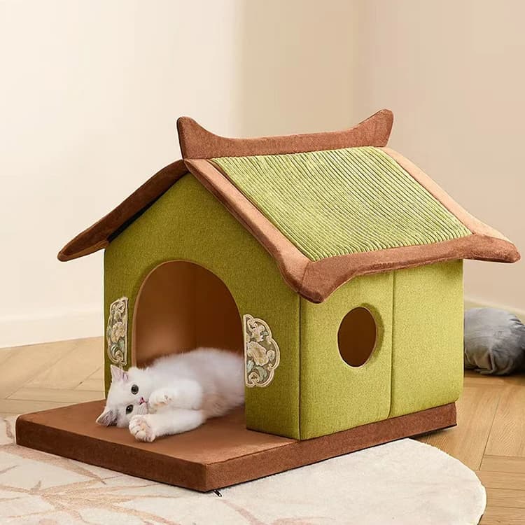 Confezione regalo di Natale Casetta ecologica per animali domestici Disegni di case di lusso Letti per letti per gatti e cani Letti per gatti domestici caldi e accoglienti