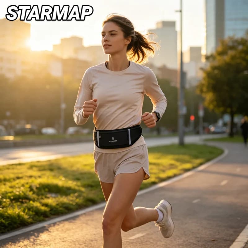 Sports Fanny Pack Women Waist Running Bag Men Belt Waterproof Gym Phone Pouch Accessories Lightweight Reflective Strip