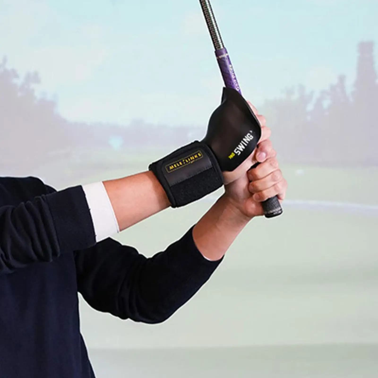 Correttore per il giro del polso in plastica per allenamento golf, supporto per l'allineamento dello swing, gadget per tappetino da golf per uso interno ed esterno