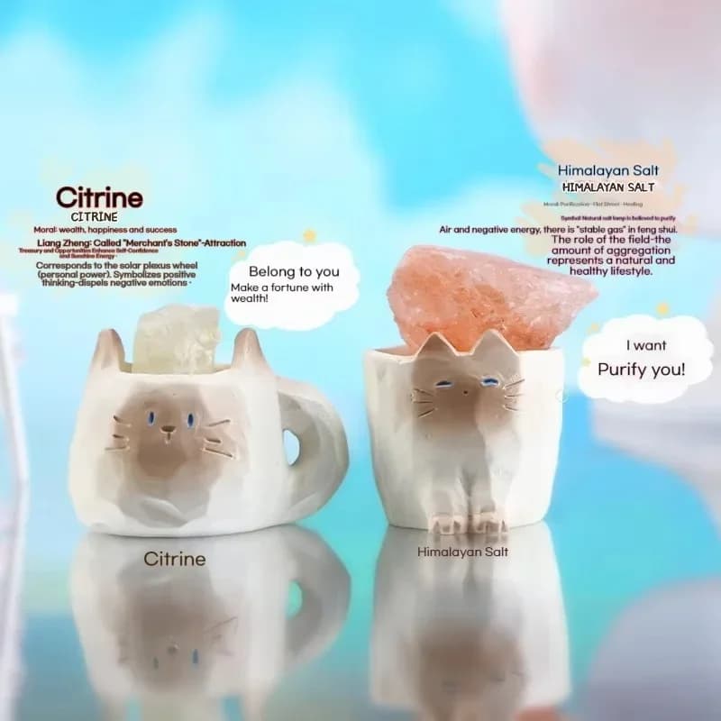 Mini originale Pal Cat Crystal Blind Box Stone Cartoon Figure Cute Office Desktop Car Decor Regalo di buona fortuna per gli amanti dei gatti Giocattoli