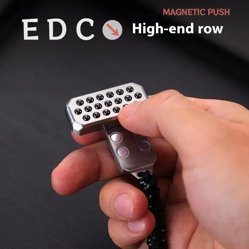 Giocattolo antistress magnetico in metallo Fidget Spinner Push Card Punta delle dita Giroscopio Edc Giocattolo di decompressione