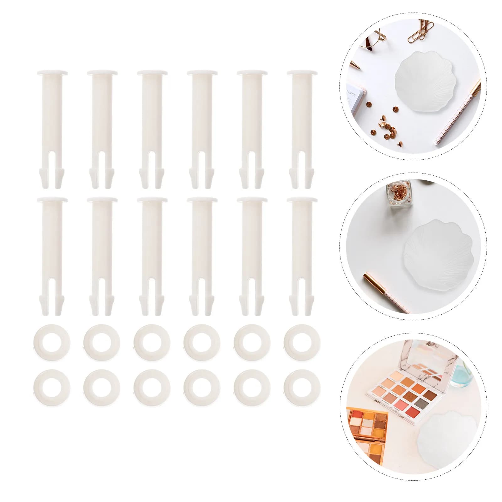 12 Pcs Pool Joint Pin Accessory Connector Frames Plastic Swimming Replacement with Cap